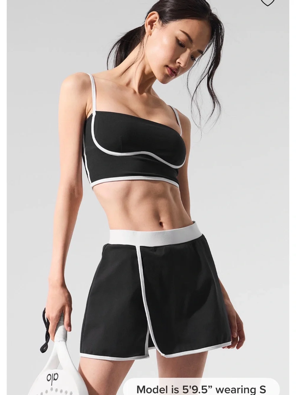 ALO Airbrushed Streamline skirt black/white - size small